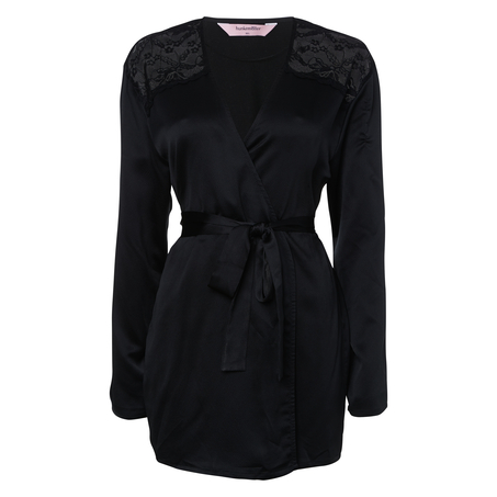 Kimono Hammered satin, Negro