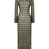 Vestido maxi de ganchillo, Verde