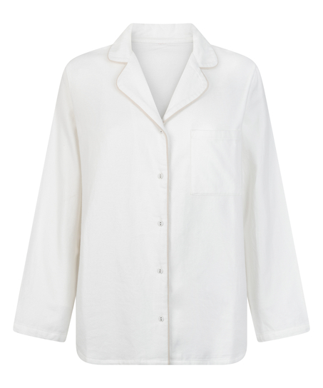 Top de pijama Flanel Essentials, Blanco