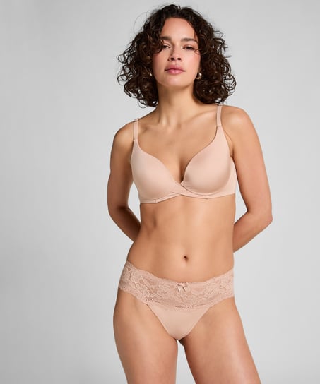 Tanga de estilo bóxer Florence, Beige