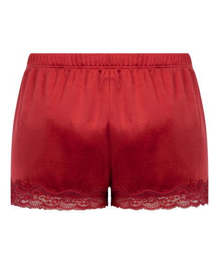 Short Velours Lace, Rojo