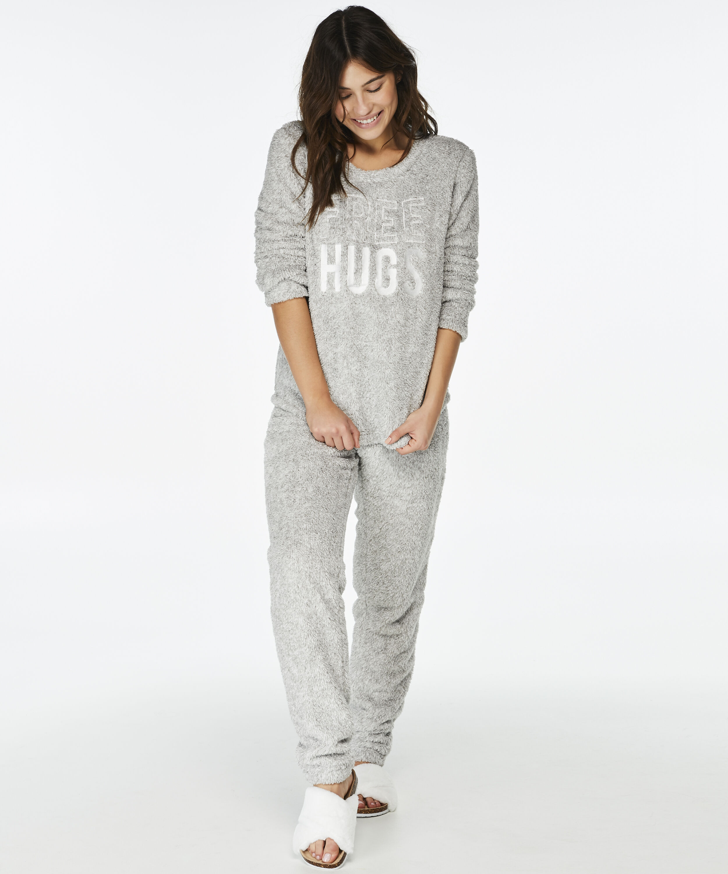 PJ Fleece Fairisle, Gris