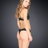 Tanga Fantasia strappy, Negro
