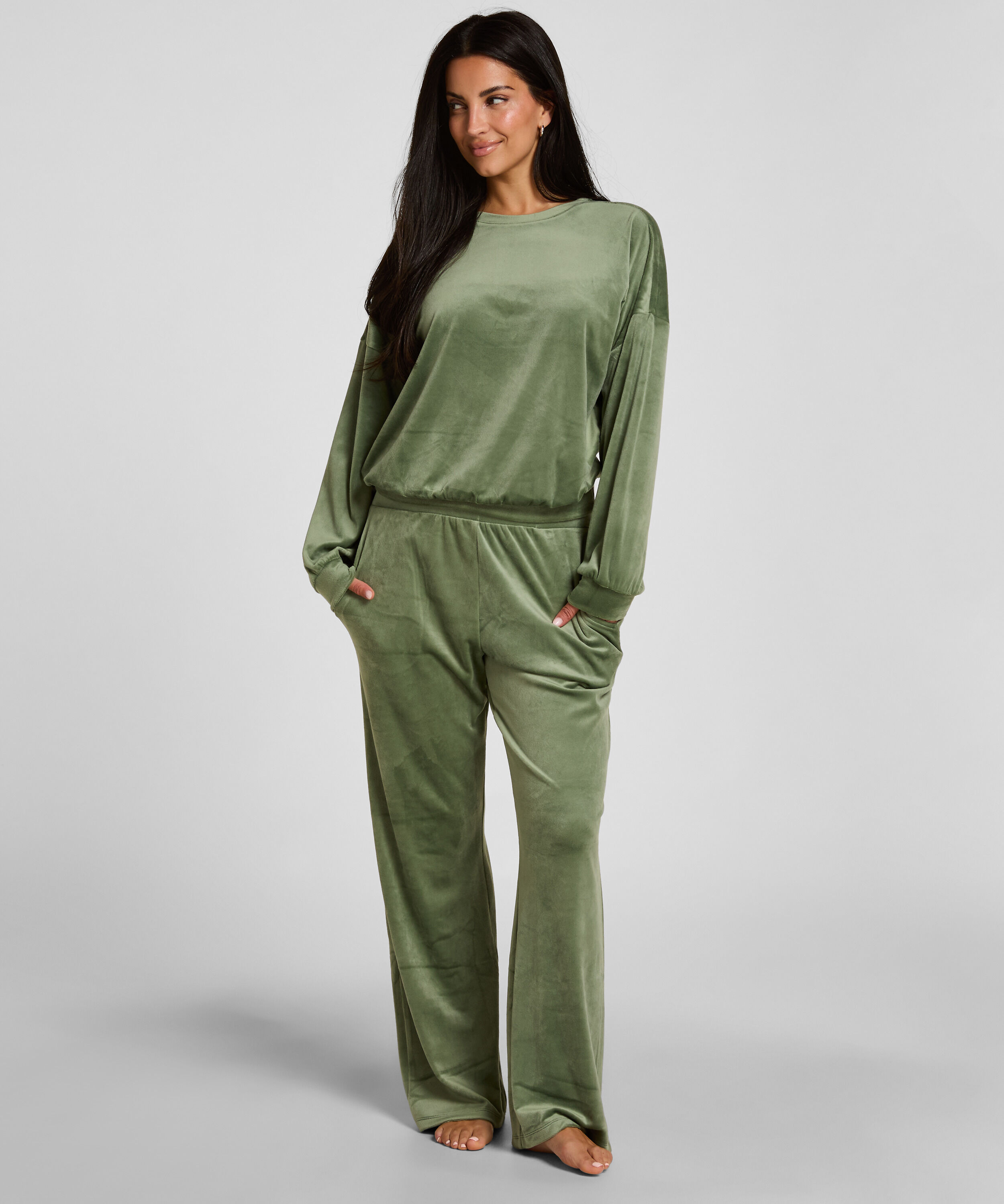 Conjunto Pijama Terciopelo, Verde Conjunto Pijama Terciopelo, Verde