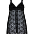 Babydoll Darcy de Encaje Floral, Negro