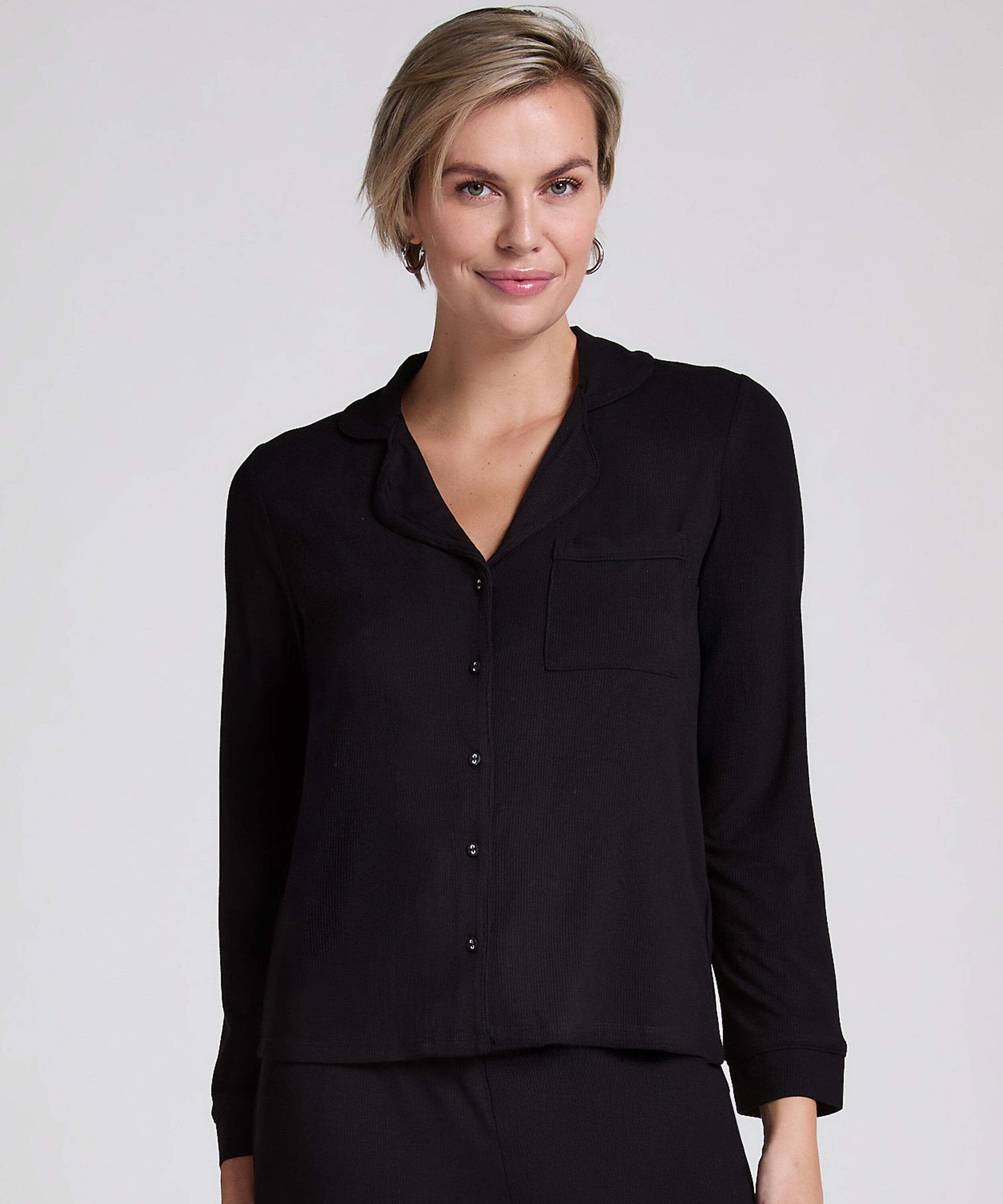 Chaqueta Rib Essential, Negro