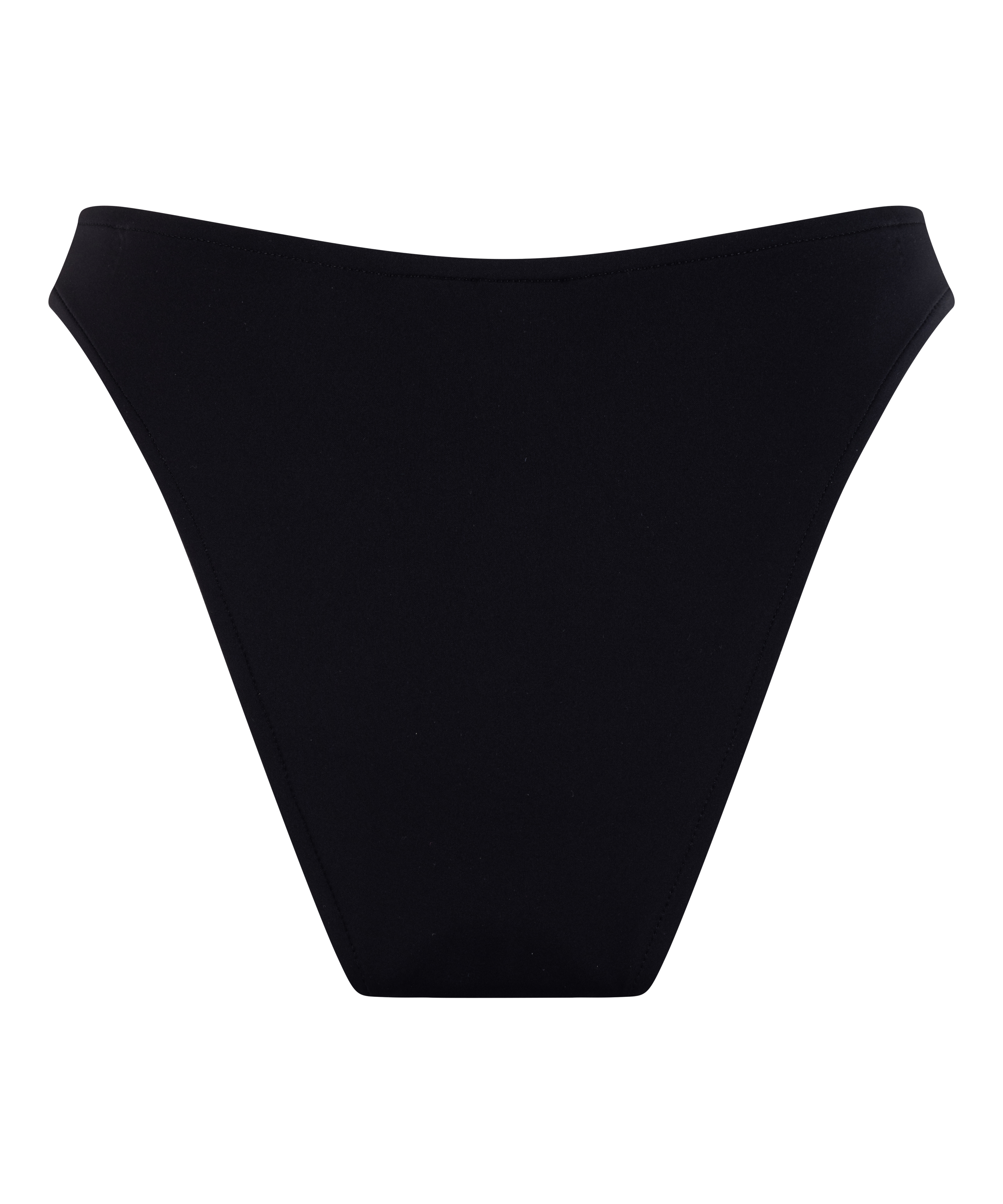 Braguita de bikini de tiro alto de neopreno, Negro, main