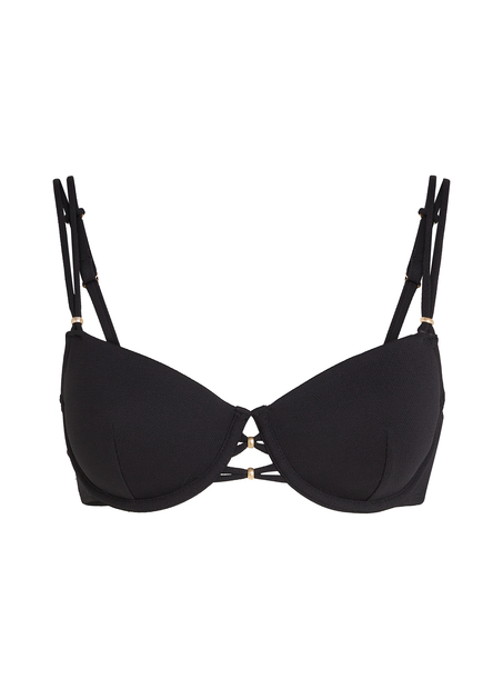 Top de bikini Holbox, Negro