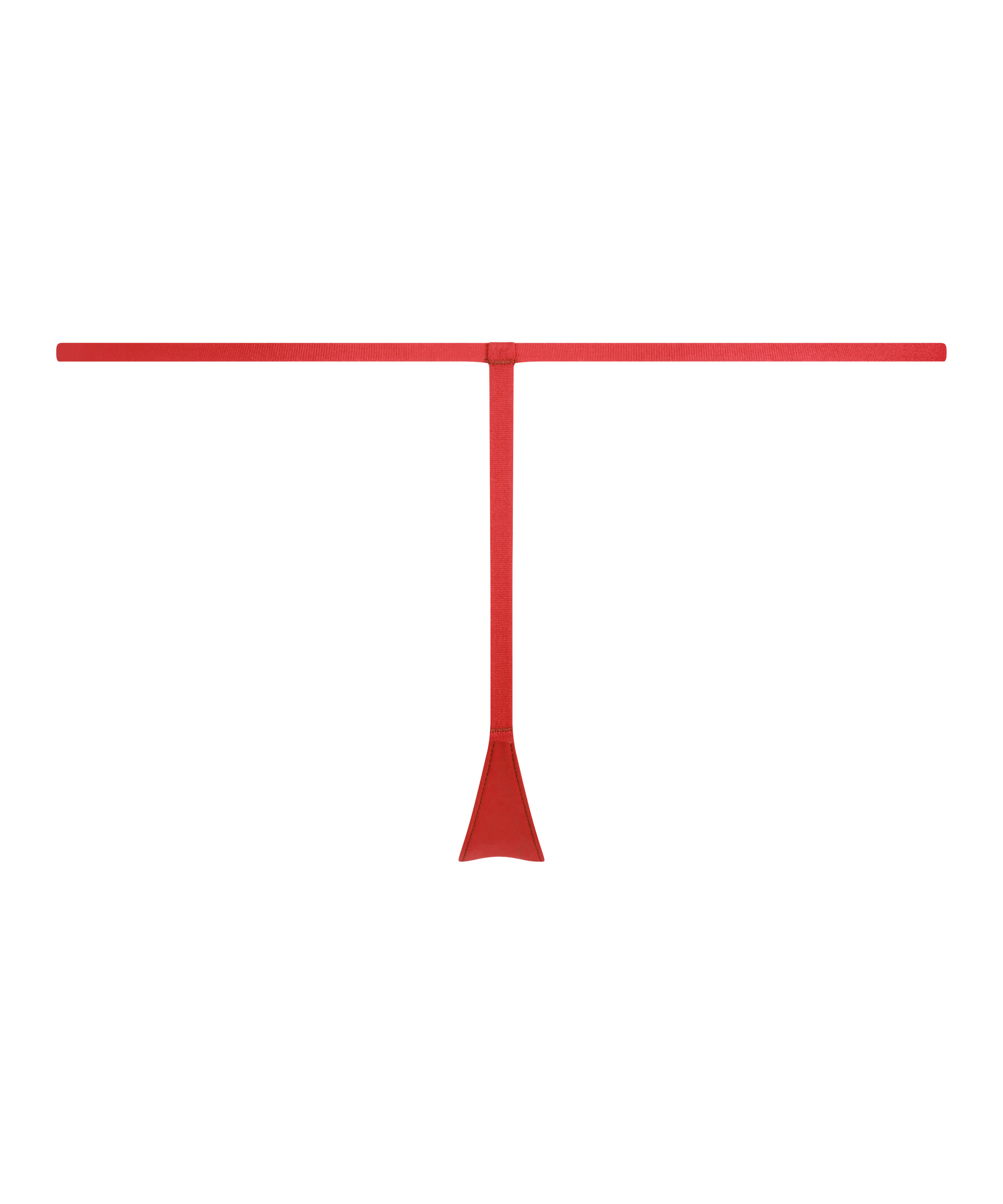 Tanga invisible de rejilla y de rayas, Rojo, main