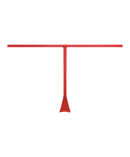 Tanga invisible de rejilla y de rayas, Rojo