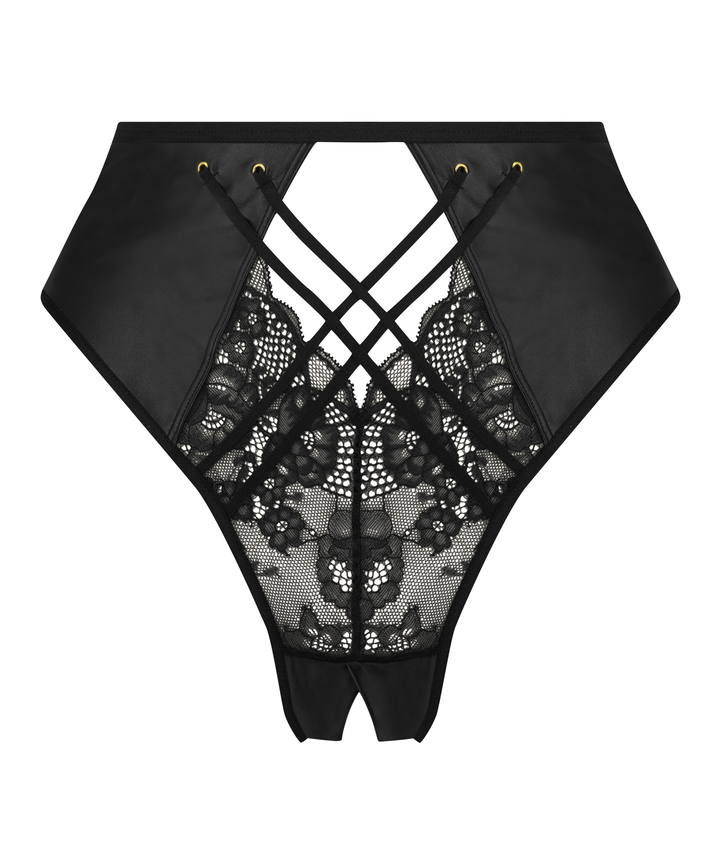 Brasileña con entrepierna abierta de cintura alta Melissa, Negro, main