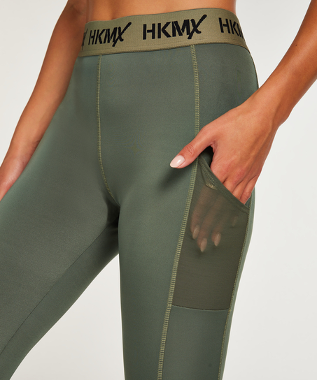 Leggings deportivos de cintura regular HKMX, Verde
