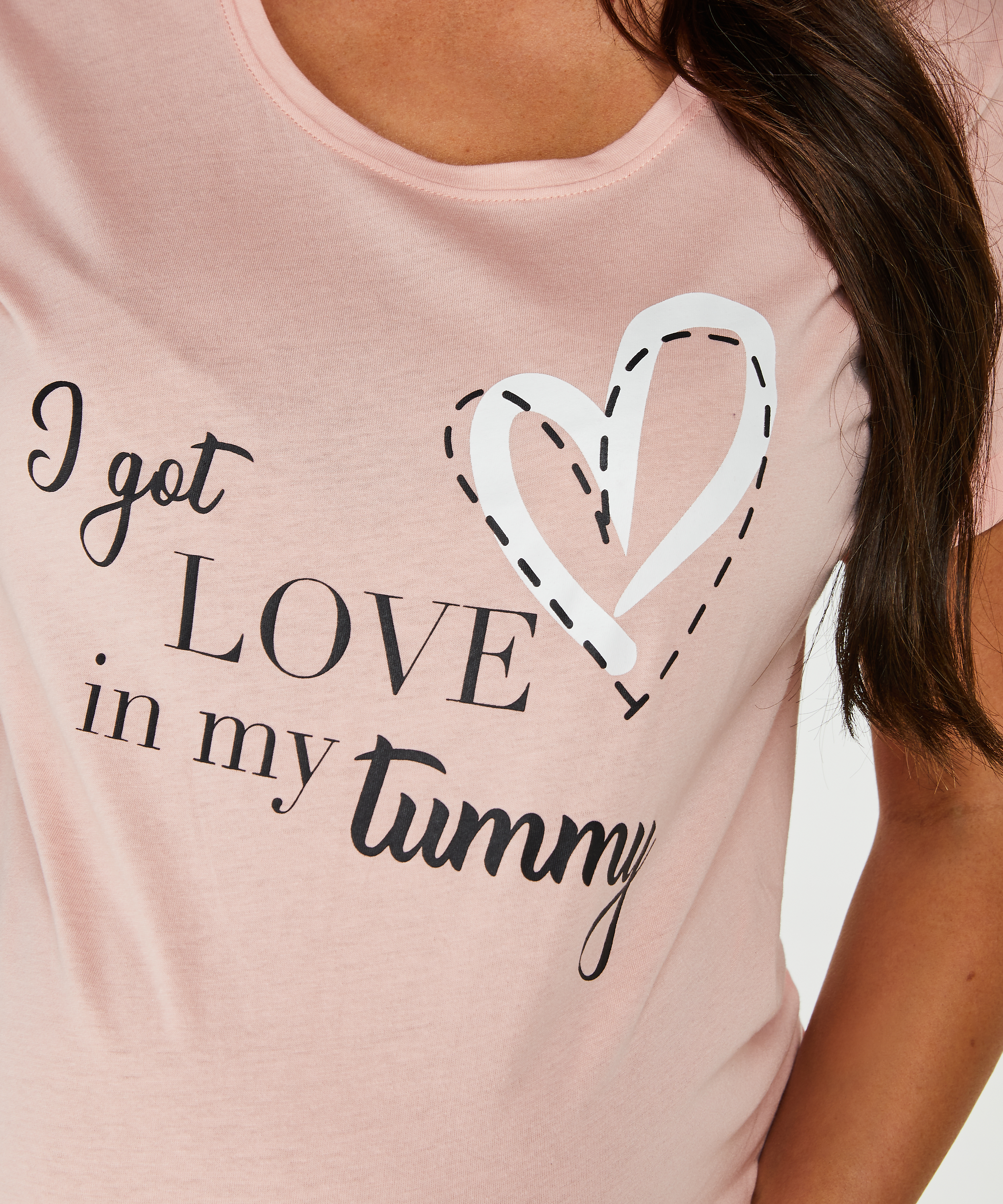 Camisón premamá de manga corta, Rosa, main