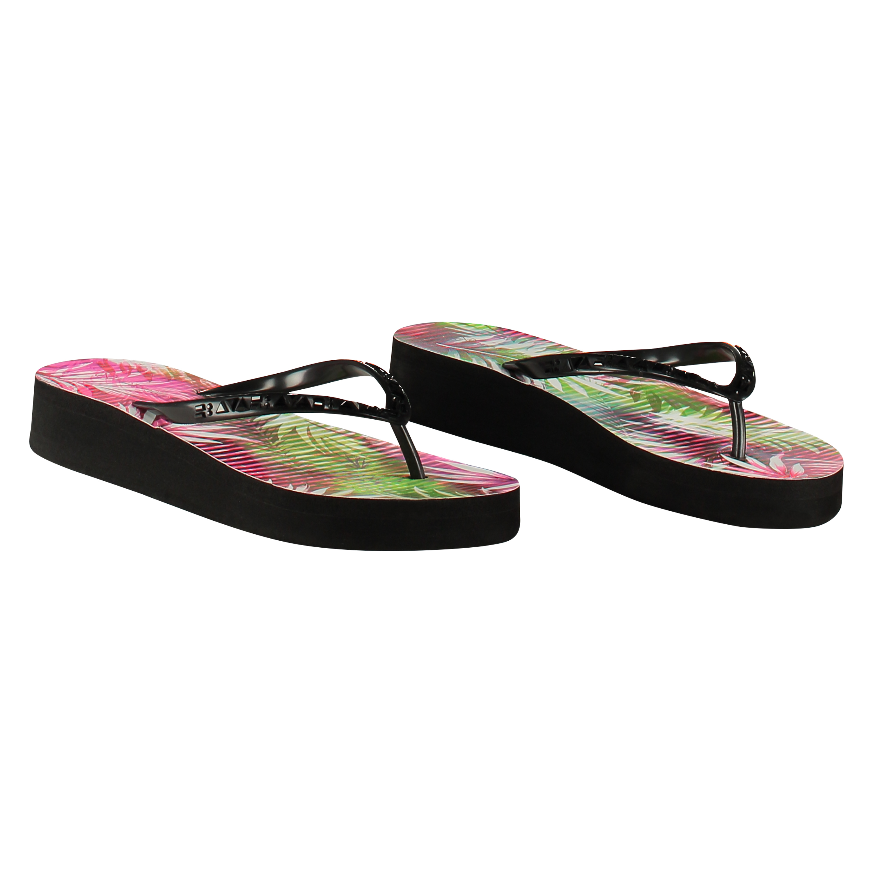 Flip-flops Sylvie wedge, Negro, main