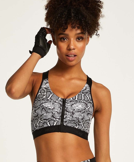 HKMX Sujetador deportivo The Pro Level 3, Blanco