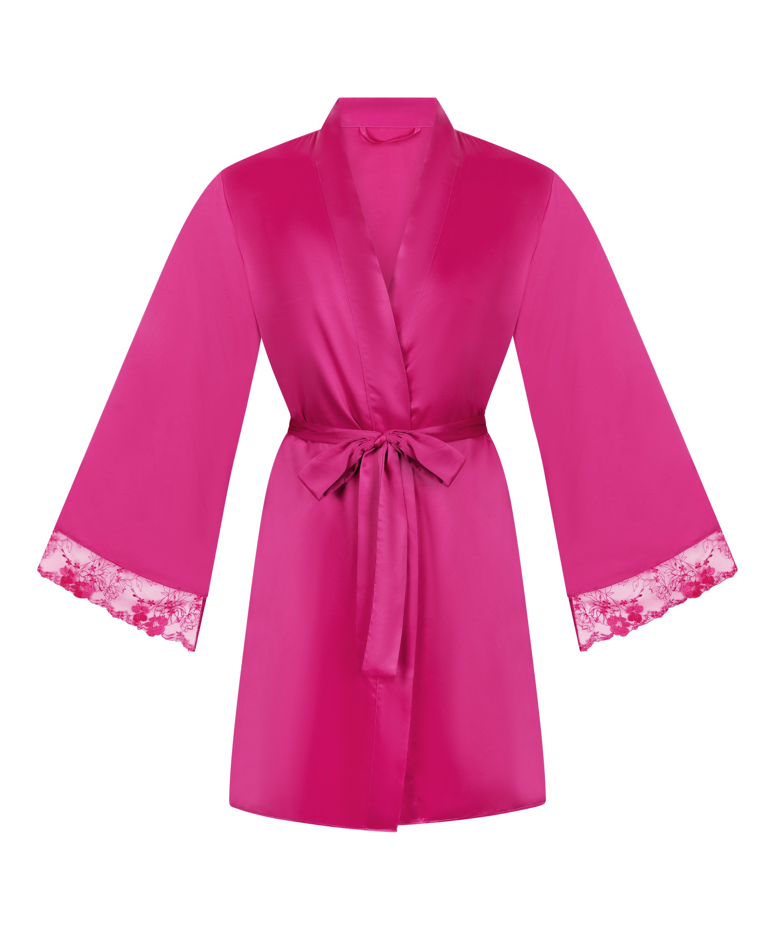 Kimono de sat&eacute;n Peonie, Rosa, main