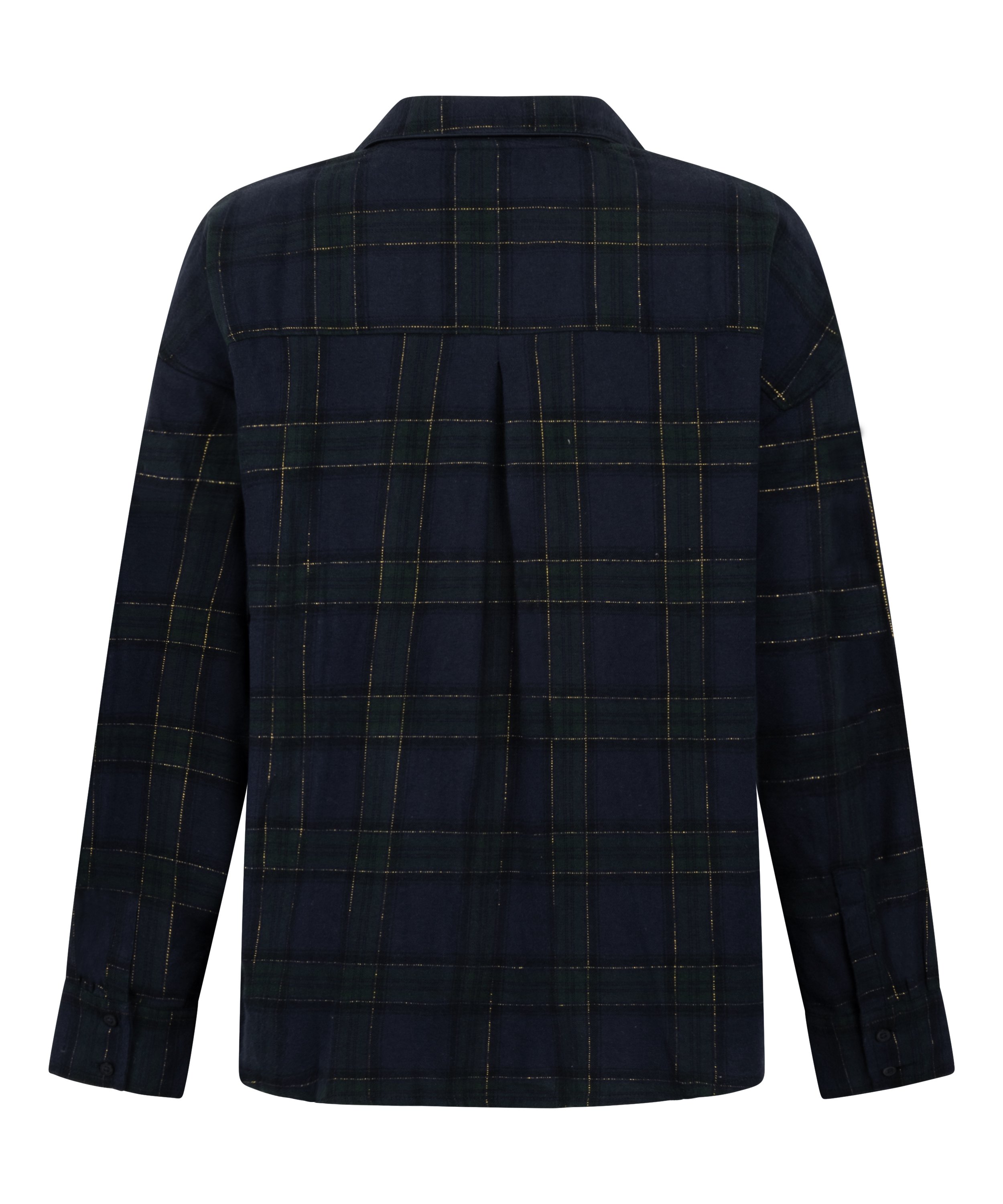 Top de pijama de franela, Azul, main