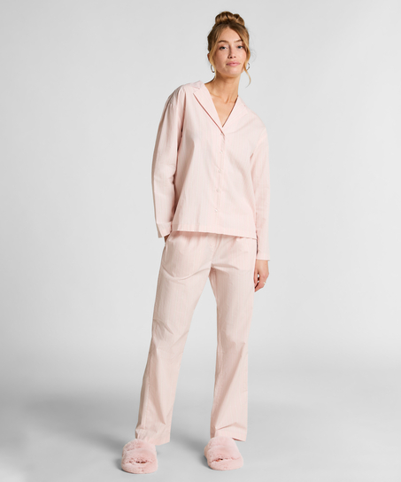 Top de pijama Algodón Poplin, Rosa