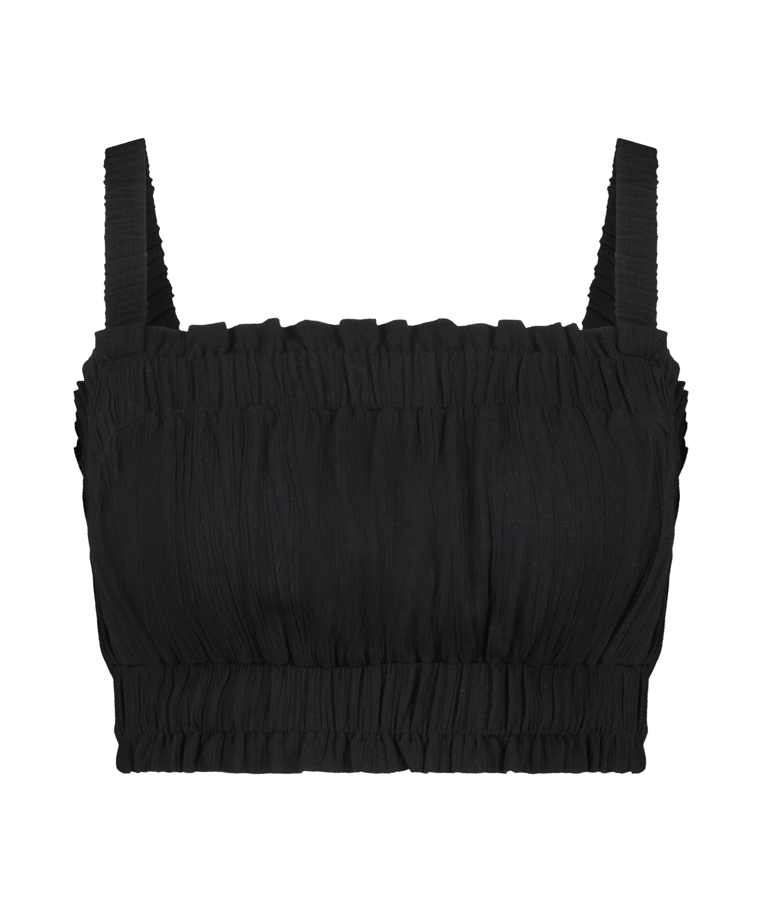 Crop top Ruched, Negro, main