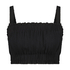 Crop top Ruched, Negro