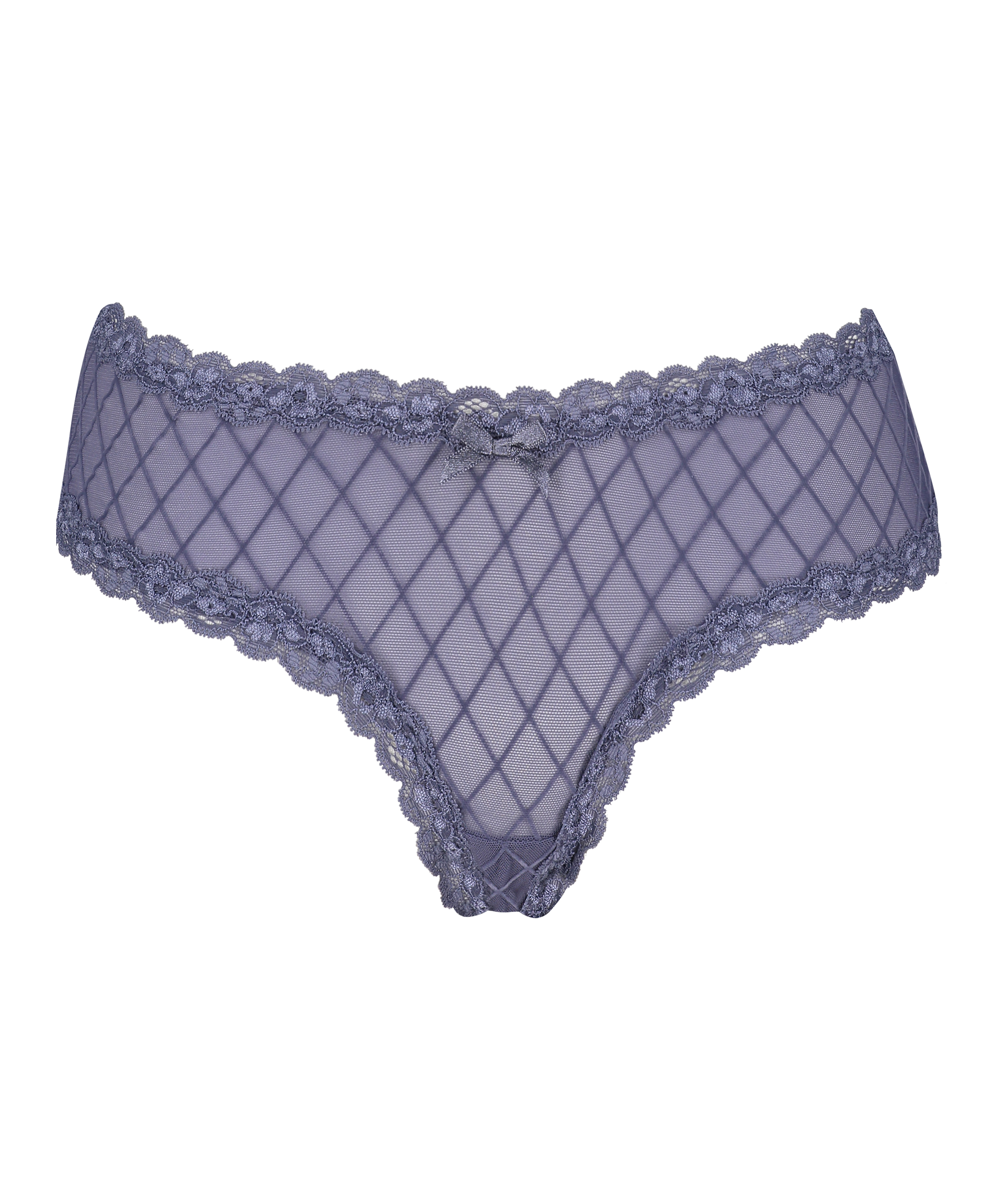 Brasileña en forma de V burn-out mesh, Azul, main