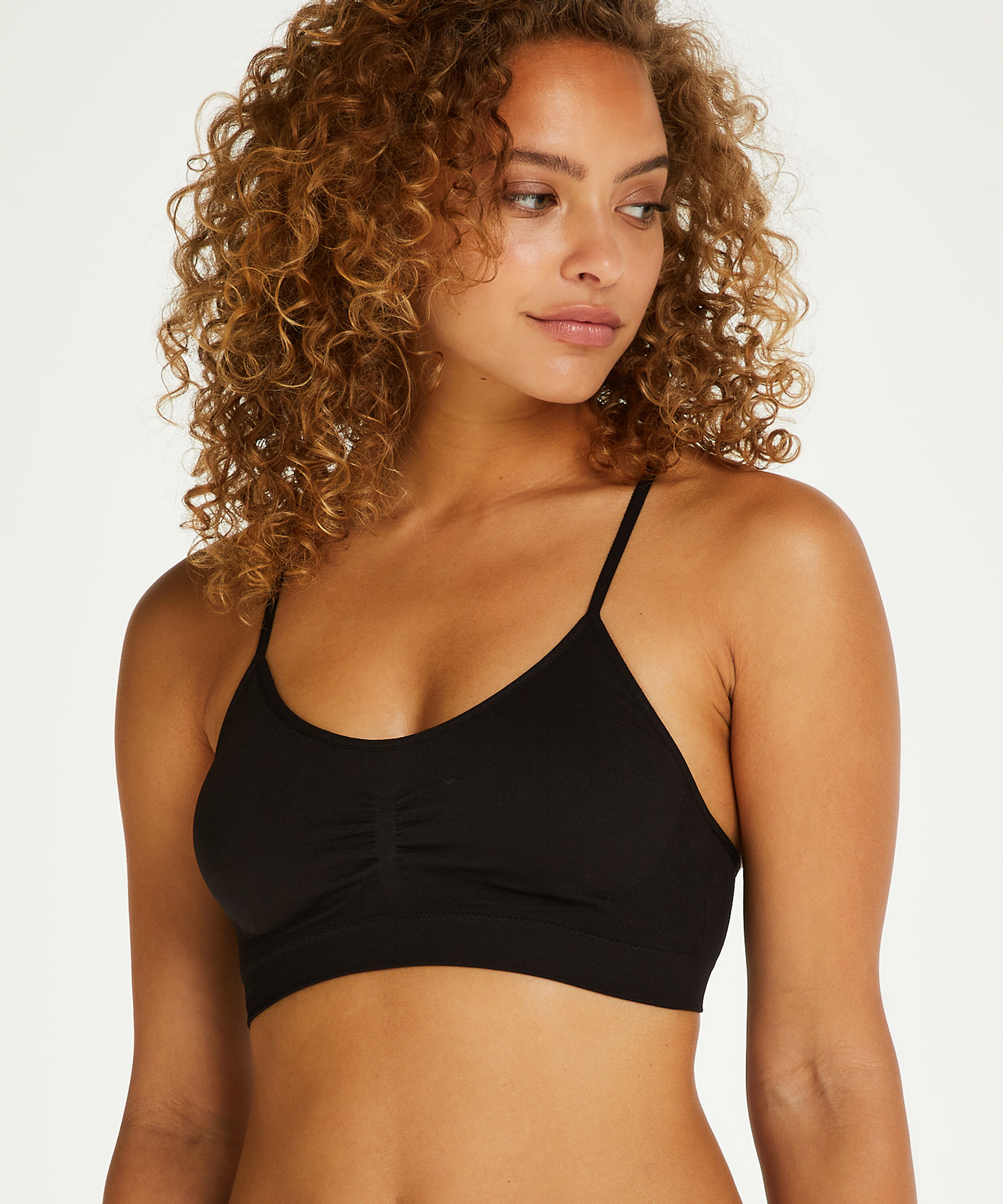 Bralette sin costuras Marine, Negro