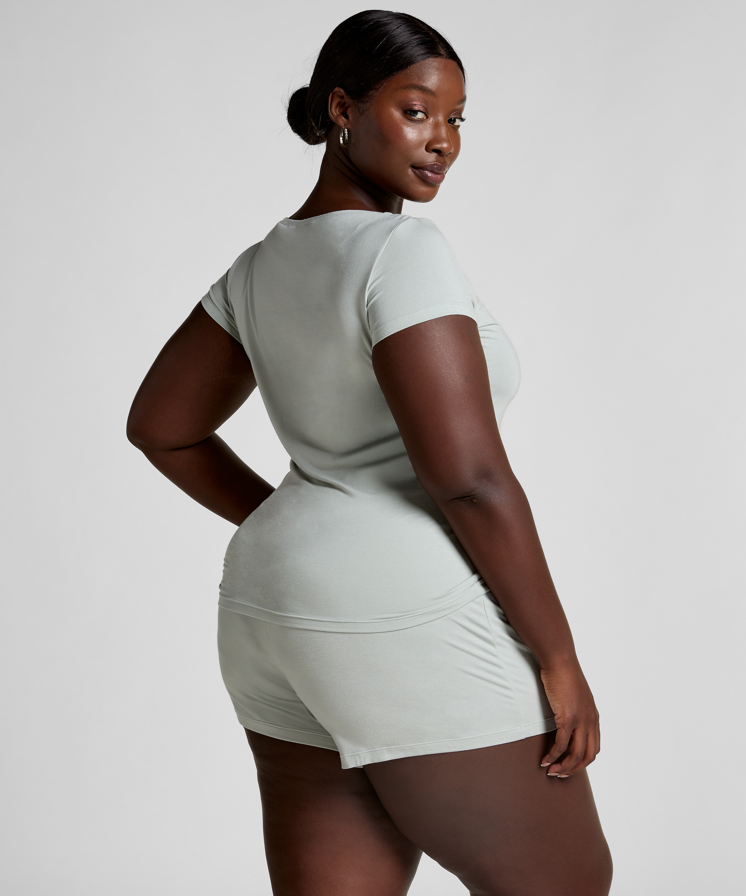 Conjunto de pijama de punto, Gris, main