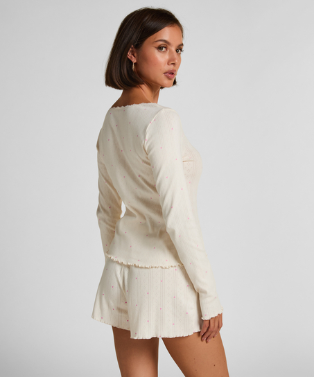 Short de pointelle, Blanco