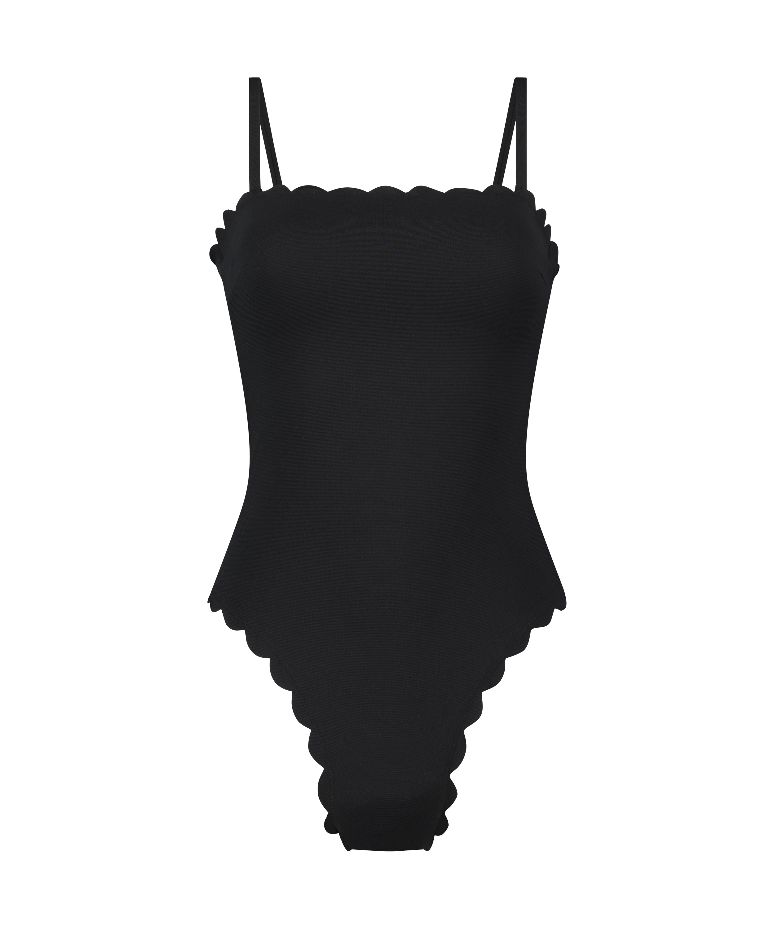Bañador Bandeau Scallop, Negro, main