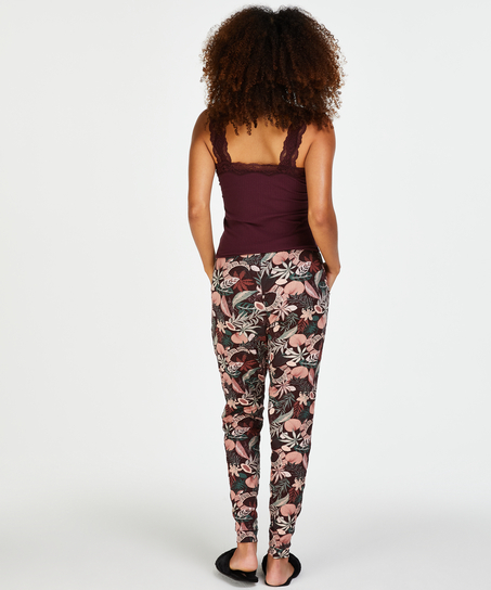 Petite Pantal&oacute;n de pijama de tejido de punto, Rojo