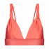 Top de bikini triangular Luxe, Rojo