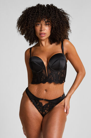 Hunkemöller Brasileña de tiro alto Grace Negro