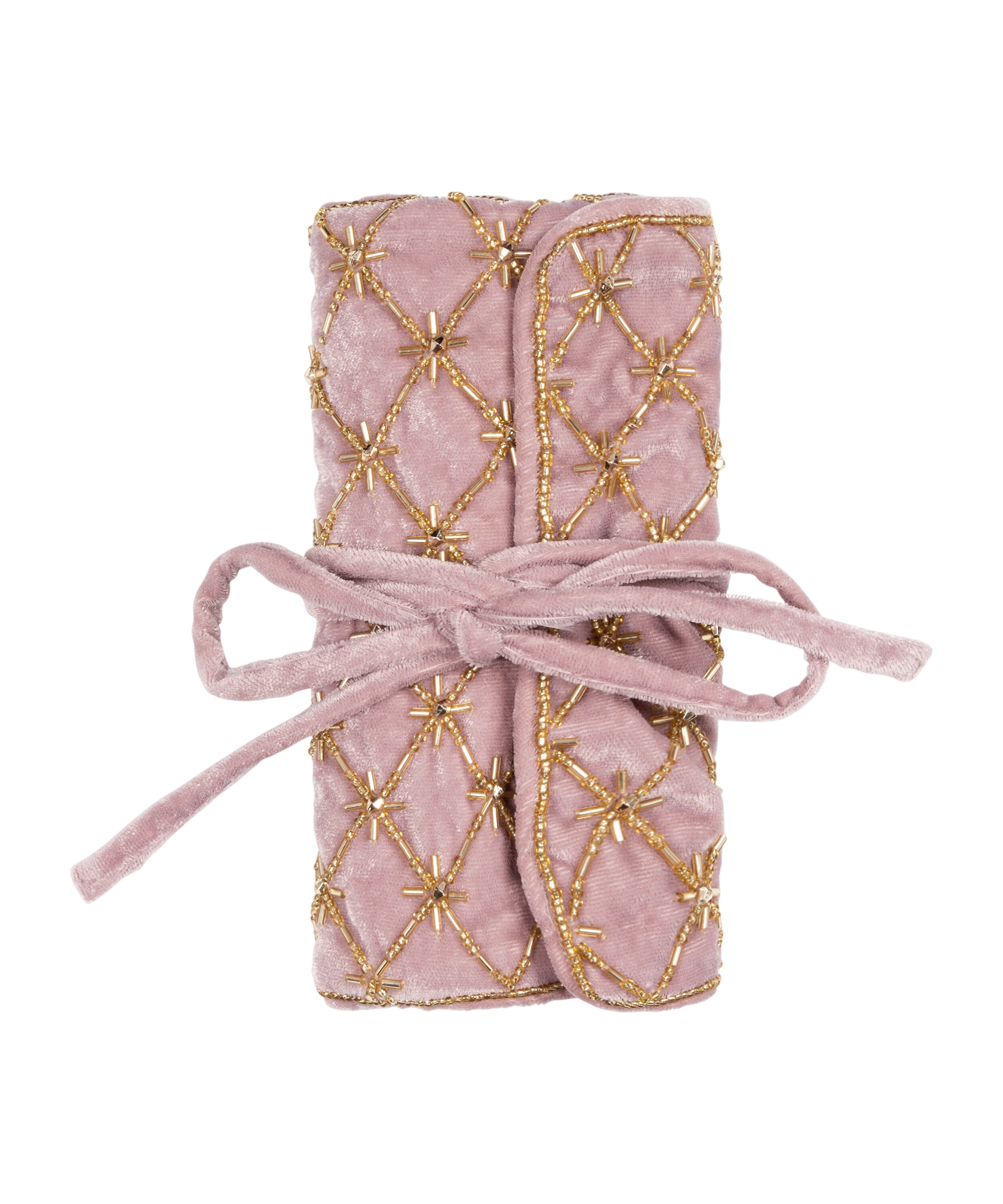 Estuche de bisuter&iacute;a con cuentas, Rosa