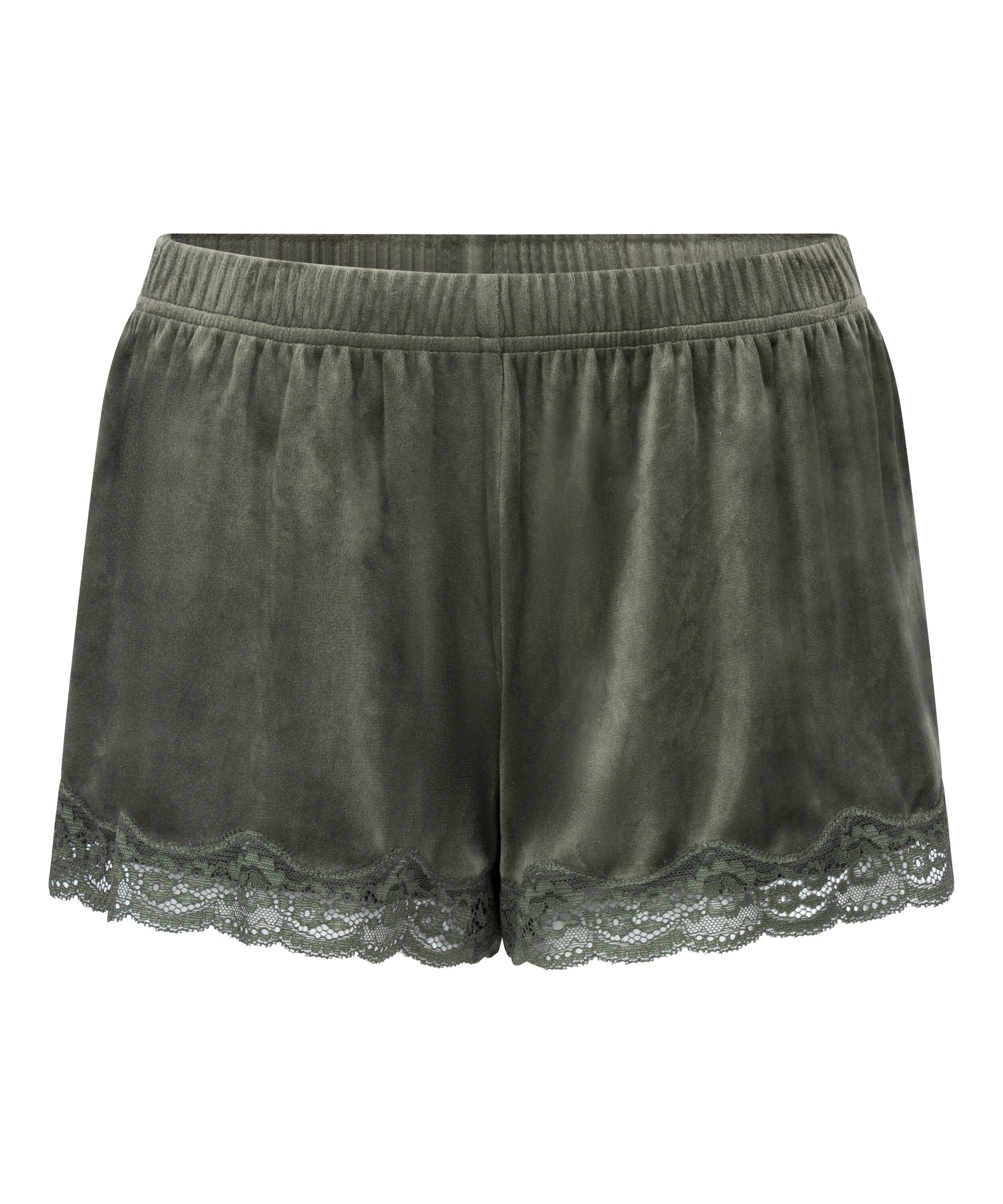 Short Velours Lace, Verde
