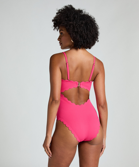 Bañador Bandeau Scallop, Rosa