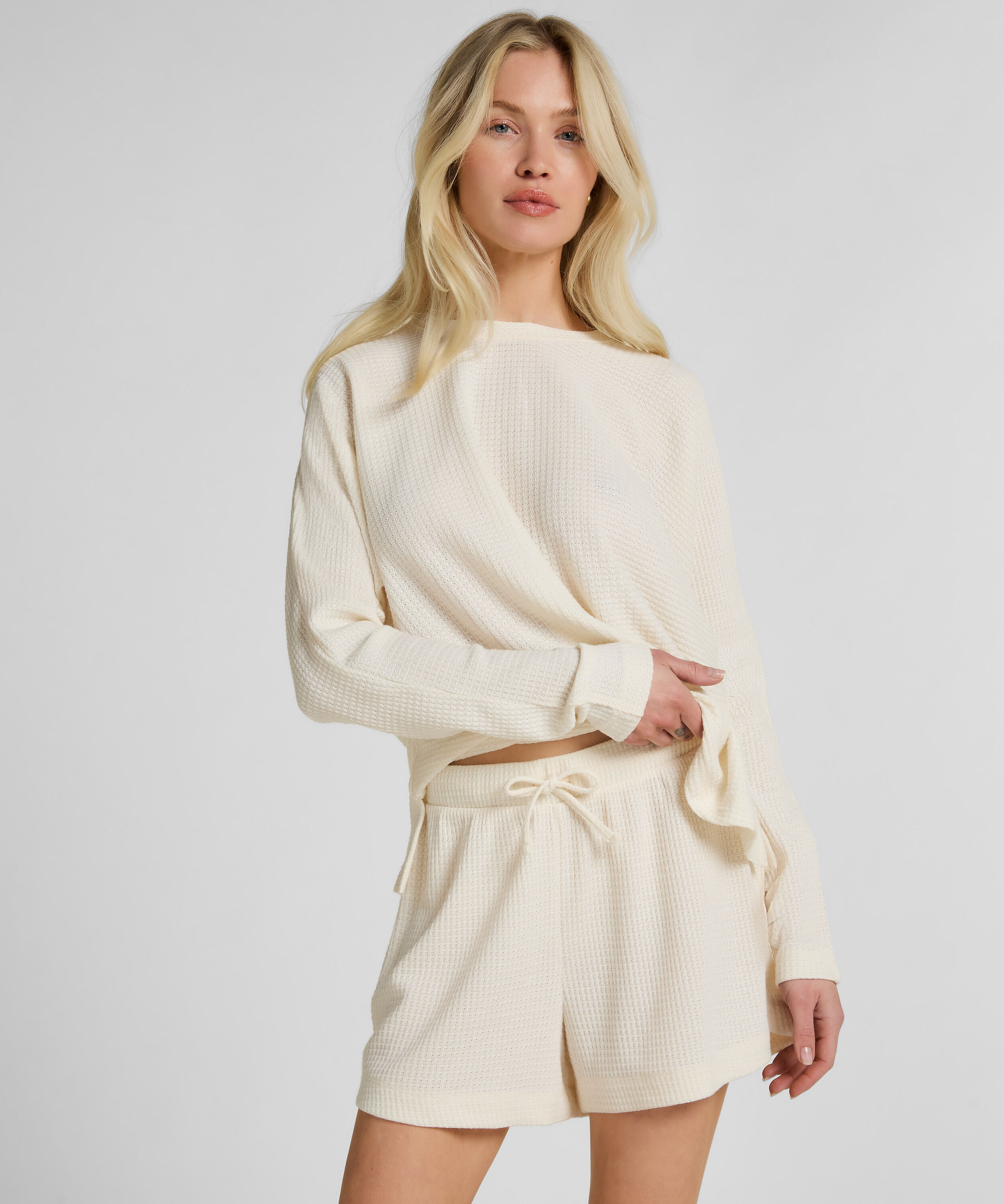 Short Waffle Sloane, Blanco