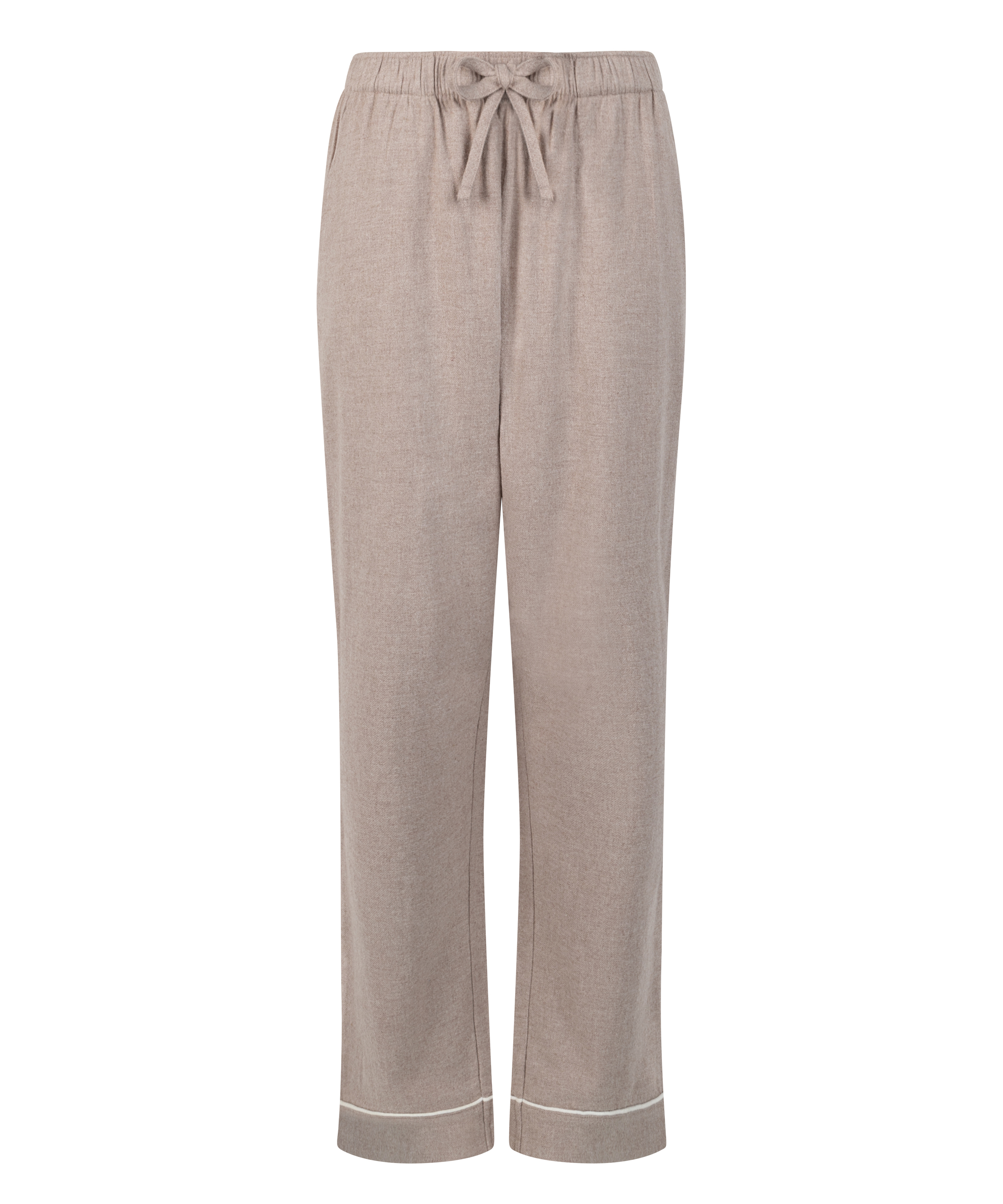 Pantalones de pijama de franela, Beige, main