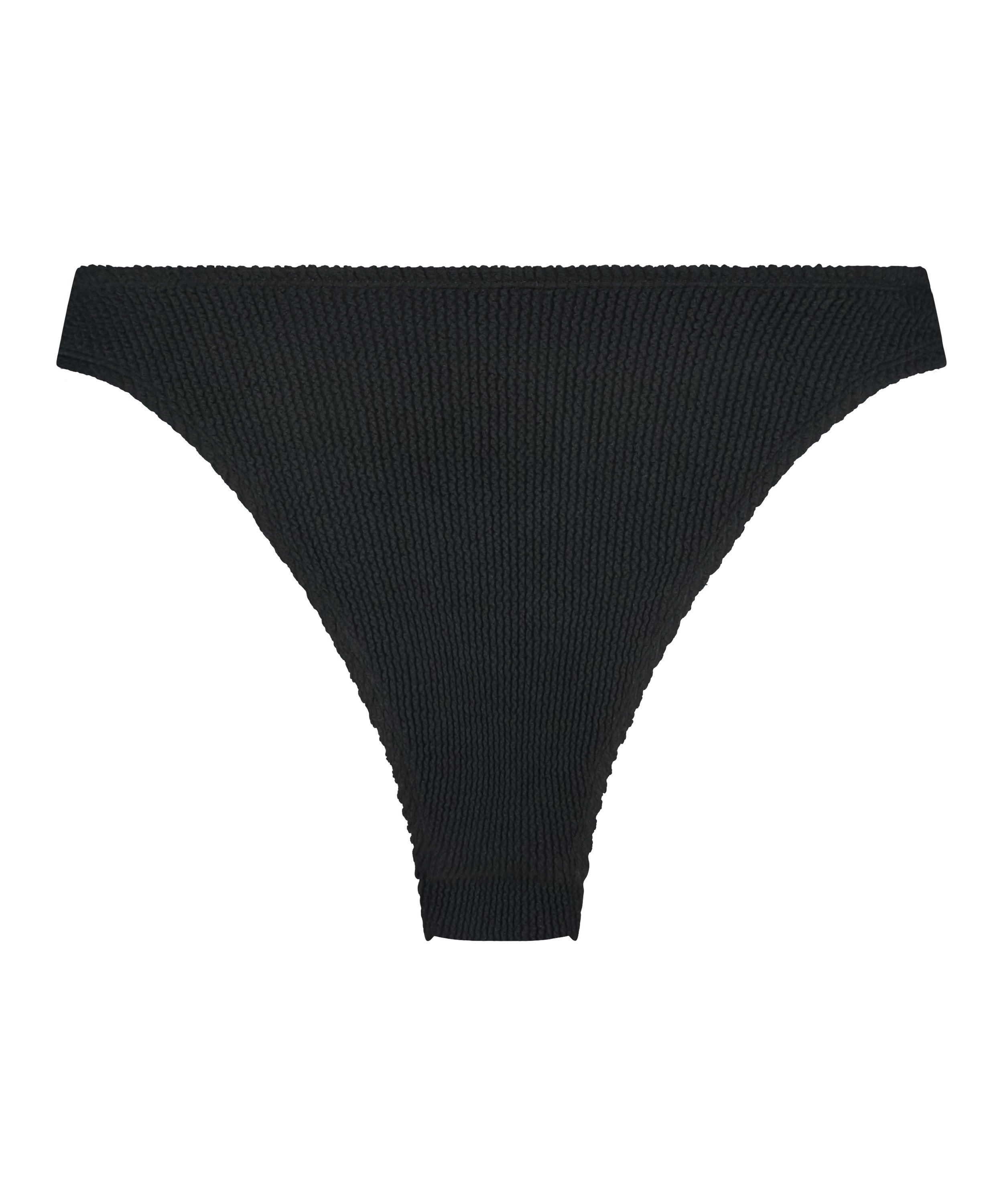 Braguita de Bikini de Corte Alto Crinkle, Negro, main