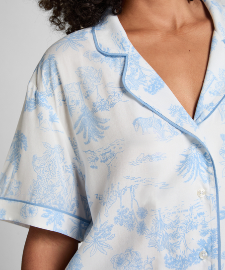 Chaqueta de manga corta, Azul