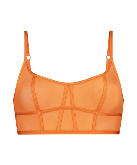 Bralette longline Sexi Mesh, Naranja