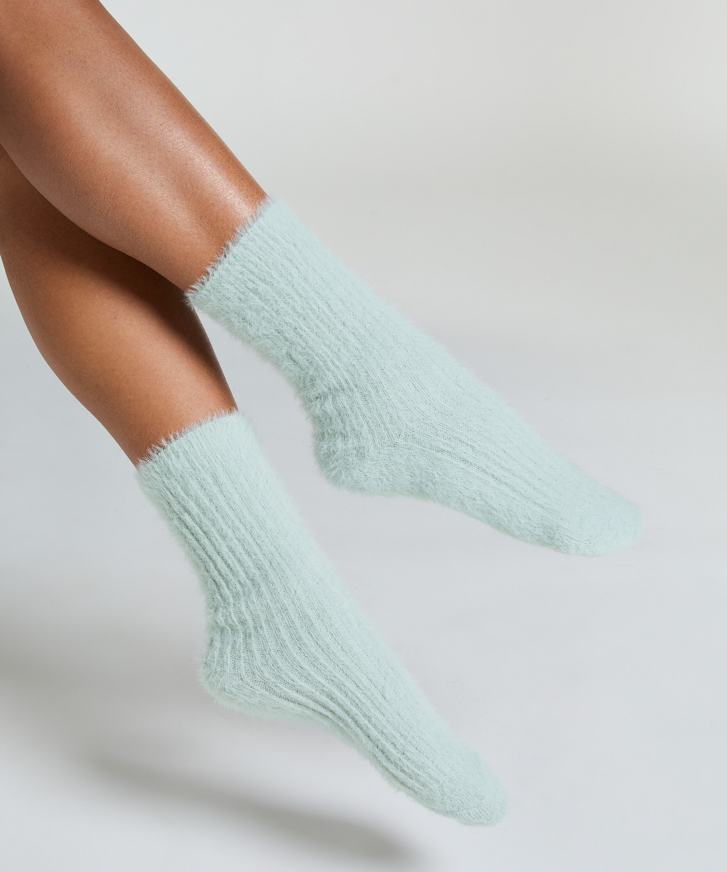 Calcetines peludos Liv, Verde
