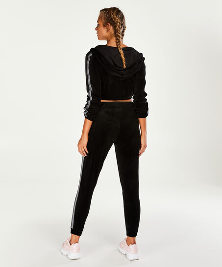 Chaqueta deportiva HKMX  de terciopelo, Negro