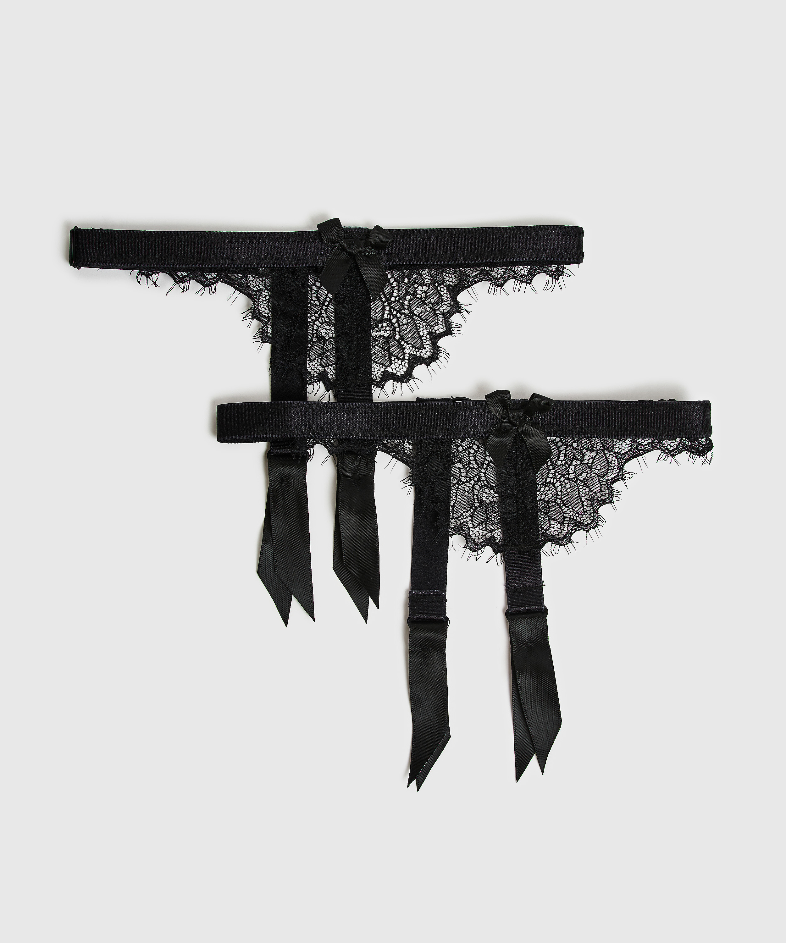 Ligas con tirantes, Negro, main