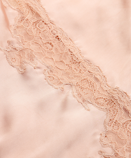 Vestido lencero Satin Long, Beige