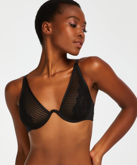 Sujetador de aros no preformado Duckie, Negro