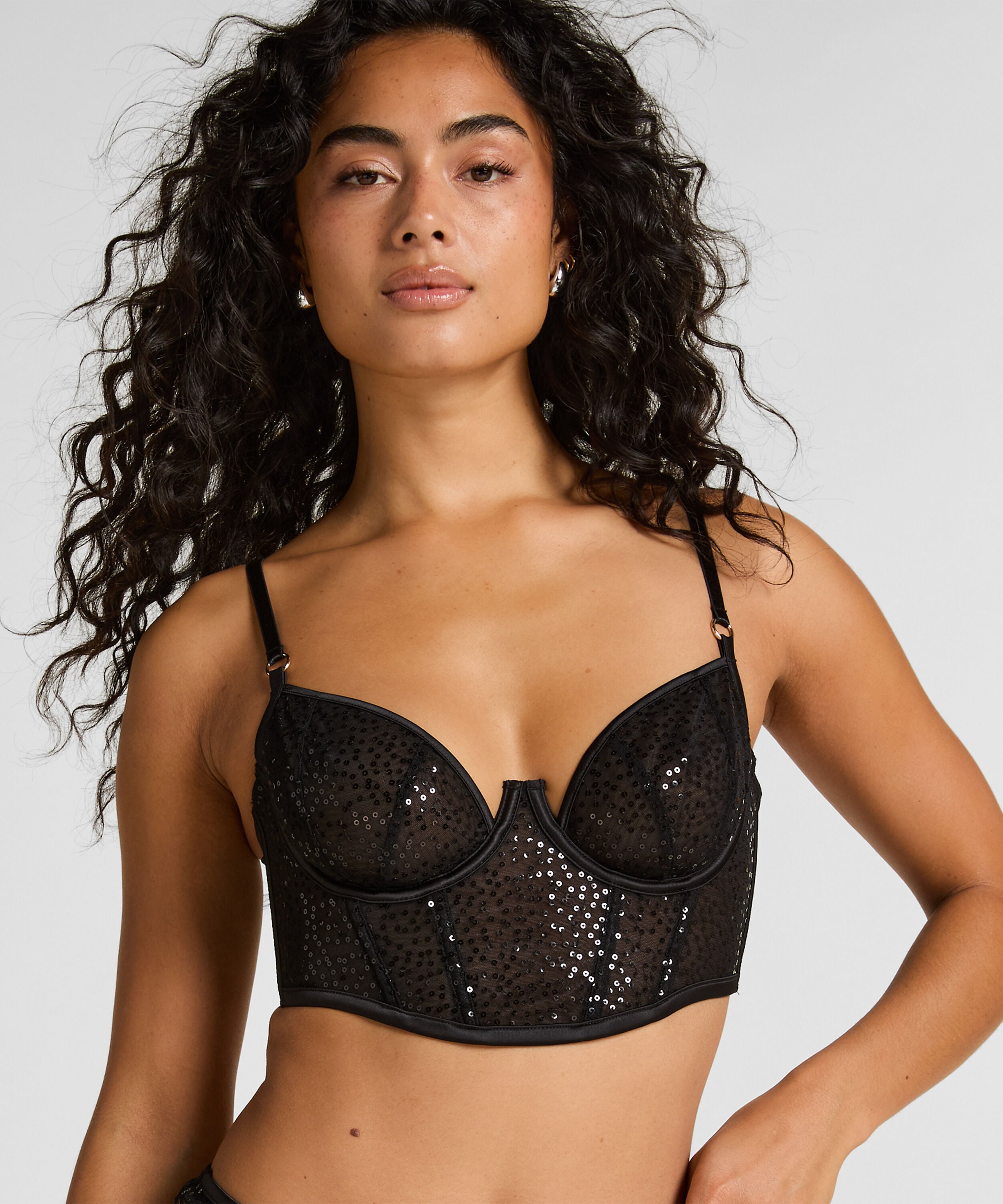 Sujetador longline de aros no preformado Elle
