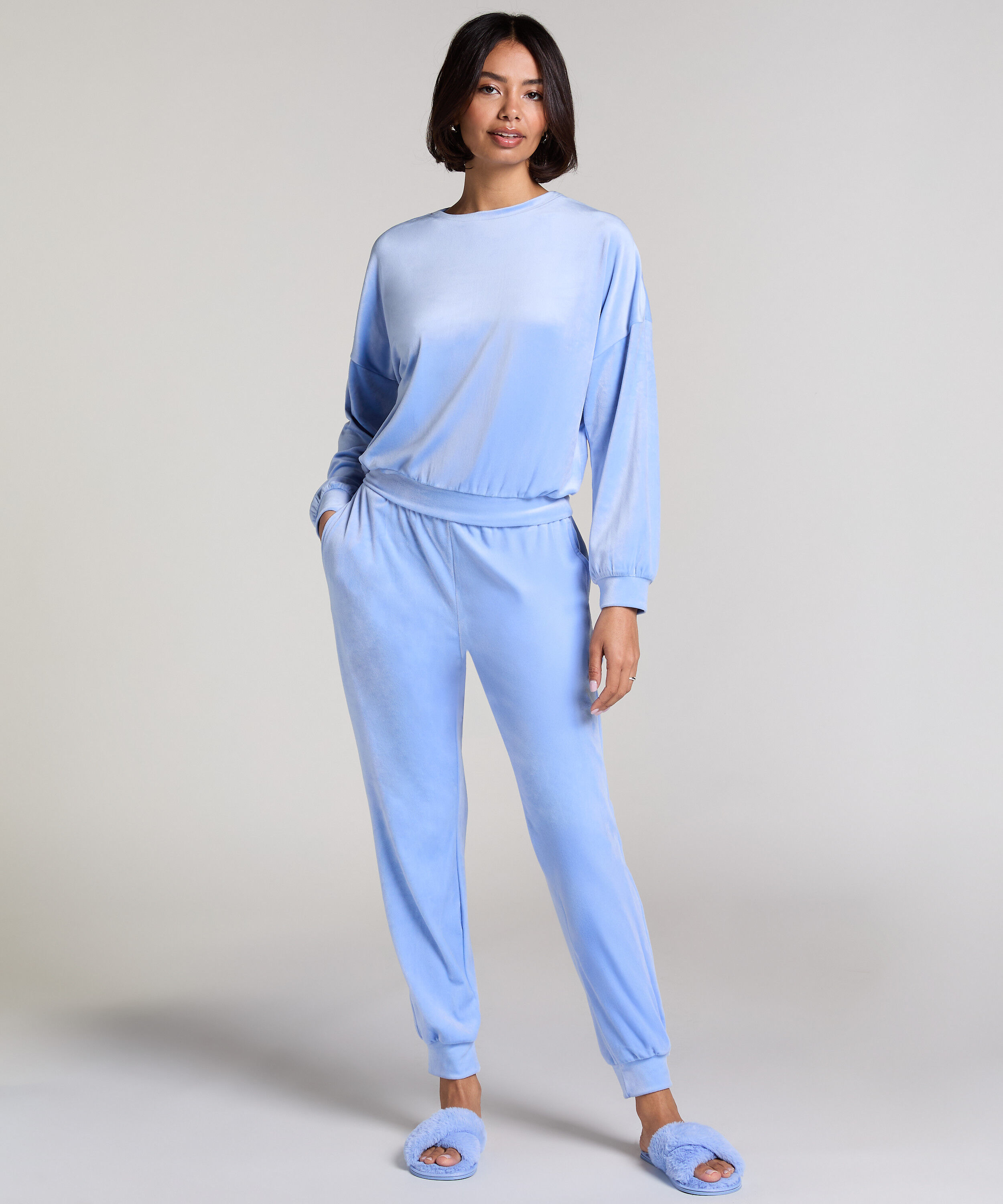 Pantalones de deporte Velours, Azul