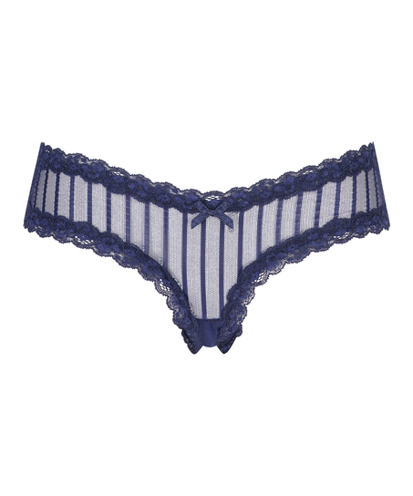 Brasile&ntilde;a en forma de V burn-out mesh, Azul
