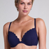 Top de bikini con aros preformado Scallop, Azul