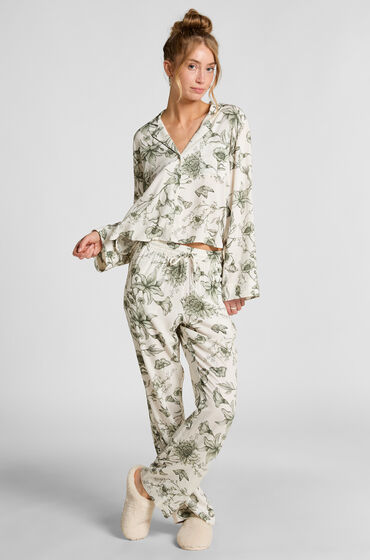 Hunkemöller Pantalón de pijama Storylover Blanco